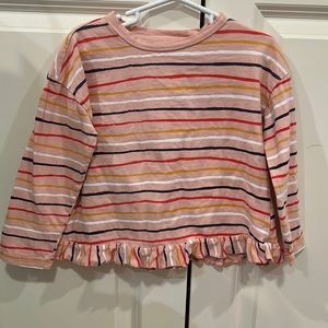 Cute girl long sleeve striped top